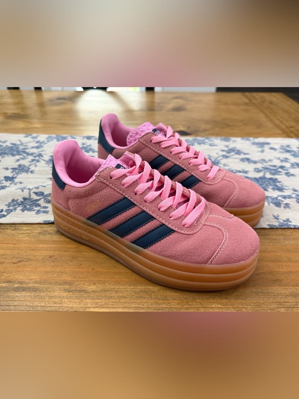Adidas Women’s Gazelle Bold “Pink Glow” Sneakers